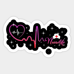 Heart Nurse Life Nursing Clinical RN LPN Sticker